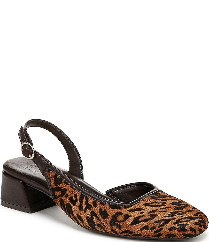 Naturalizer Jayla Leopard Print Calf Hair D'orsay Slingback Dress Pumps