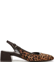 Naturalizer Jayla Leopard Print Calf Hair D'orsay Slingback Dress Pumps