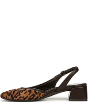 Naturalizer Jayla Leopard Print Calf Hair D'orsay Slingback Dress Pumps