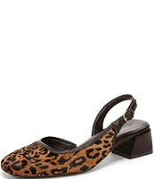 Naturalizer Jayla Leopard Print Calf Hair D'orsay Slingback Dress Pumps