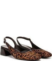 Naturalizer Jayla Leopard Print Calf Hair D'orsay Slingback Dress Pumps