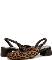 Naturalizer Jayla Leopard Print Calf Hair D'orsay Slingback Dress Pumps