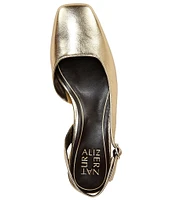 Naturalizer Jayla Metallic Crinkle Leather Slingback Pumps