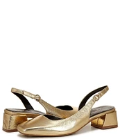 Naturalizer Jayla Metallic Crinkle Leather Slingback Pumps