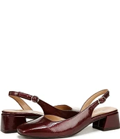 Naturalizer Jayla Patent Square Toe Slingback Pumps