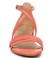 Naturalizer June Leather Strappy Crisscross Dress Sandals