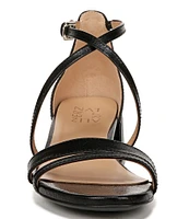 Naturalizer June Leather Strappy Crisscross Dress Sandals