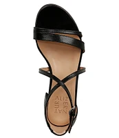 Naturalizer June Leather Strappy Crisscross Dress Sandals