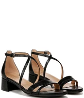 Naturalizer June Leather Strappy Crisscross Dress Sandals