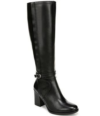 Naturalizer Kamila Leather Decorative Buckle Knee High Boots