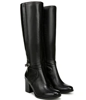 Naturalizer Kamila Leather Decorative Buckle Knee High Boots