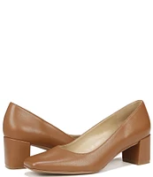 Naturalizer Karina Leather Block Heel Pumps