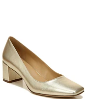 Naturalizer Karina Metallic Leather Block Heel Pumps