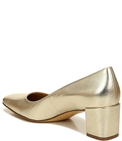 Naturalizer Karina Metallic Leather Block Heel Pumps