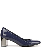 Naturalizer Karina Patent Leather Block Heel Pumps