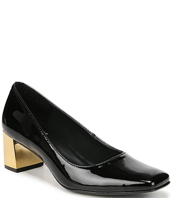 Naturalizer Karina Patent Leather Block Heel Pumps