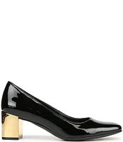 Naturalizer Karina Patent Leather Block Heel Pumps