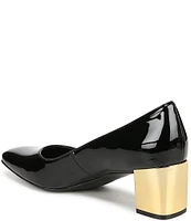 Naturalizer Karina Patent Leather Block Heel Pumps