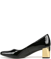 Naturalizer Karina Patent Leather Block Heel Pumps