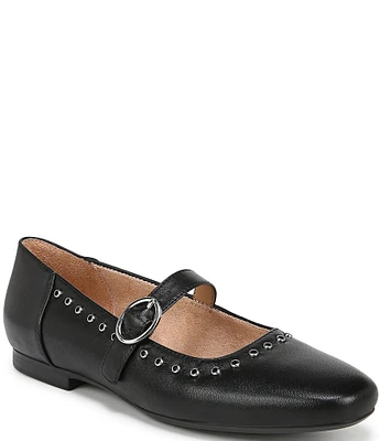 Naturalizer Kelly Leather Stud Detail Mary Jane Flats