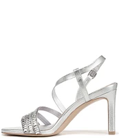 Naturalizer Kimberly Metallic Strappy Rhinestone Embellished Dress Sandals