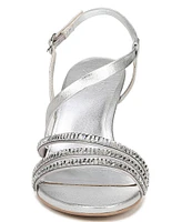 Naturalizer Kimberly Metallic Strappy Rhinestone Embellished Dress Sandals