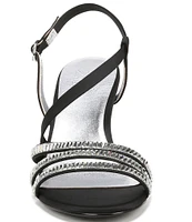 Naturalizer Kimberly Satin Rhinestone Embellished Strappy Dress Sandals