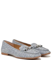 Naturalizer Layla Denim Print Suede Ornament Detail Loafers