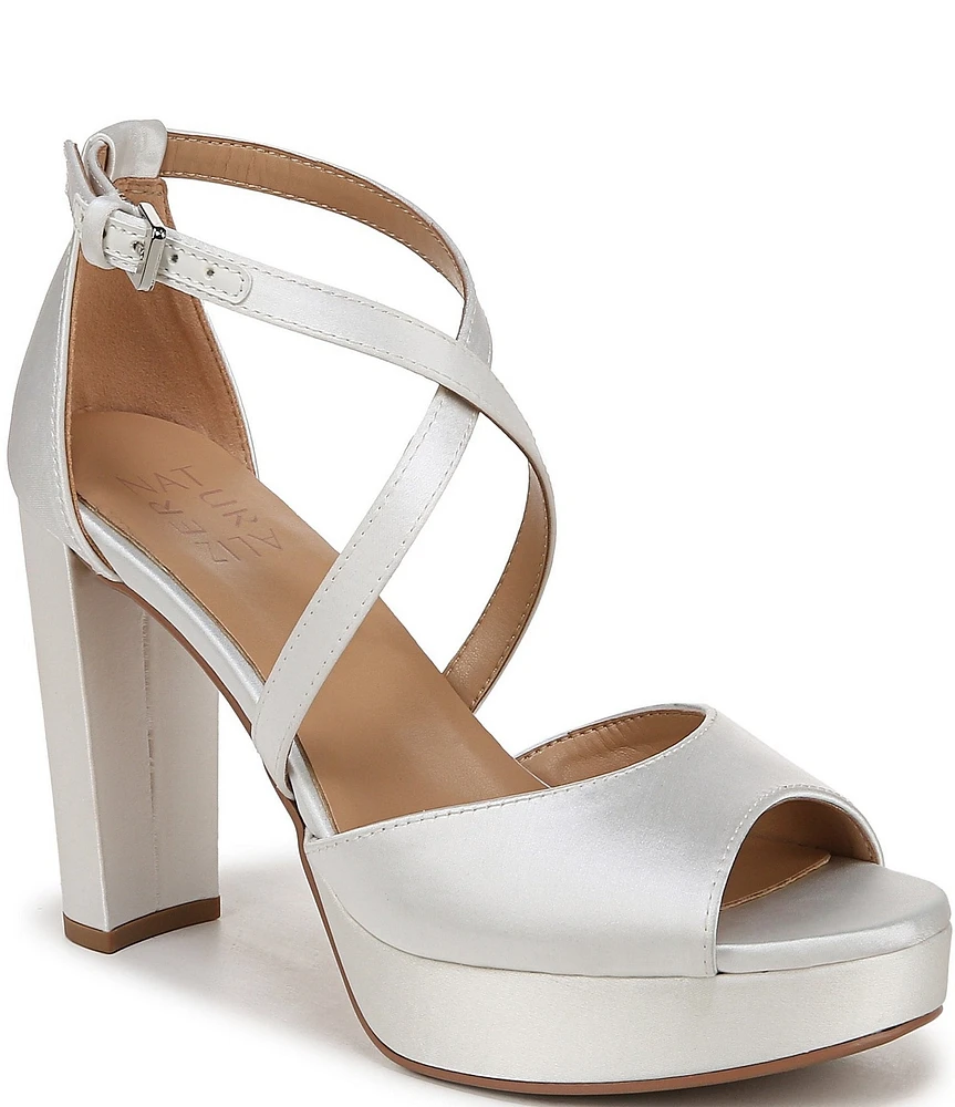 Naturalizer Melody Satin Platform Dress Sandals