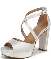 Naturalizer Melody Satin Platform Dress Sandals