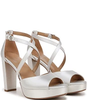 Naturalizer Melody Satin Platform Dress Sandals