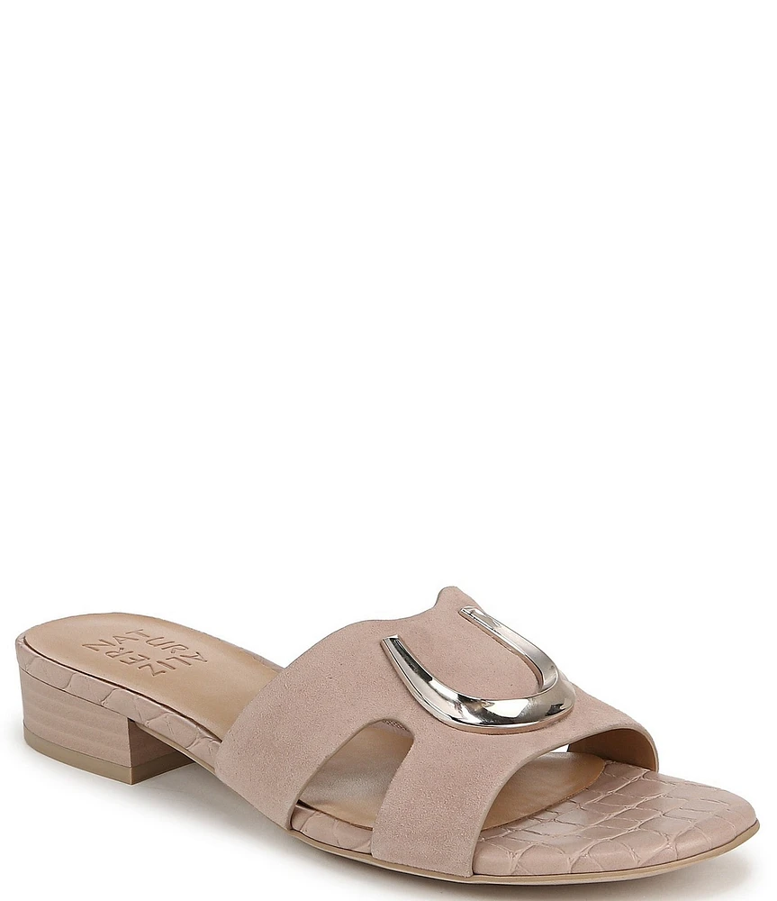 Naturalizer Misty Suede Ornament Slide Sandals