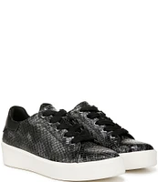 Naturalizer Morrison 2.0 Leather Snake Print Platform Sneakers