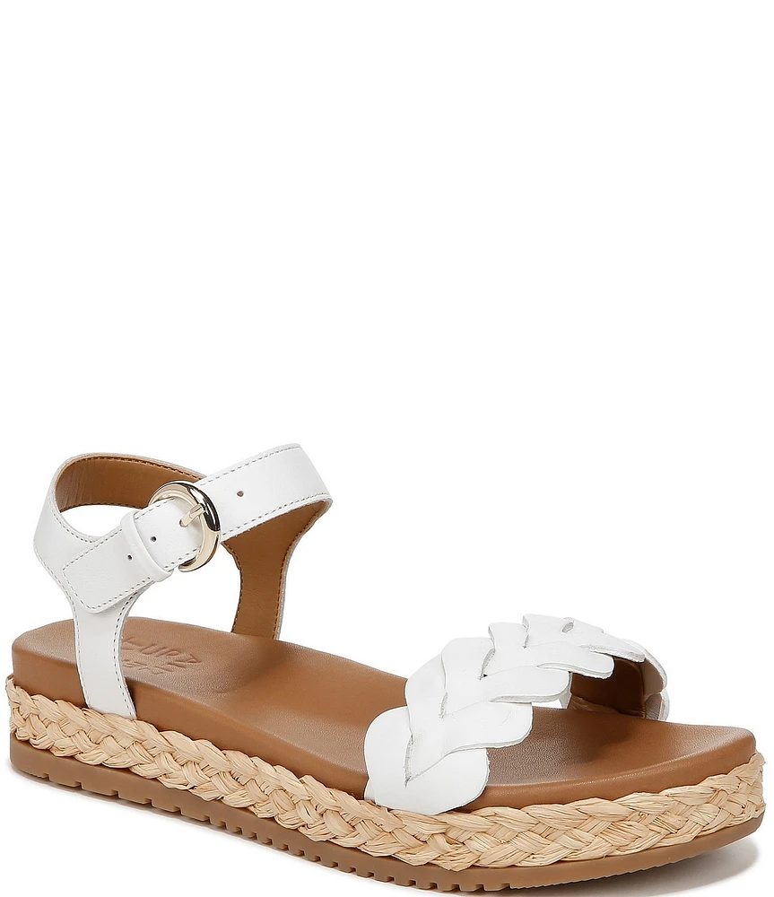 Naturalizer Neila Leather Ankle Strap Platform Espadrille Sandals