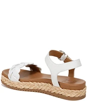 Naturalizer Neila Leather Ankle Strap Platform Espadrille Sandals