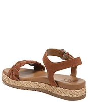 Naturalizer Neila Suede Ankle Strap Espadrille Platform Sandals