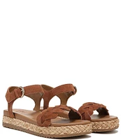 Naturalizer Neila Suede Ankle Strap Espadrille Platform Sandals