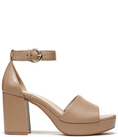 Naturalizer Pearlyn Leather Ankle Strap Platform Sandals