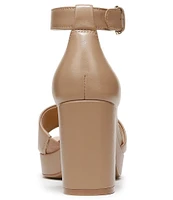 Naturalizer Pearlyn Leather Ankle Strap Platform Sandals