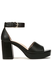 Naturalizer Pearlyn Leather Ankle Strap Platform Sandals