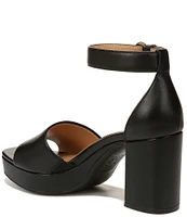 Naturalizer Pearlyn Leather Ankle Strap Platform Sandals