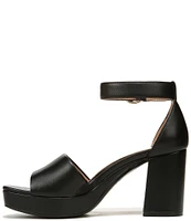 Naturalizer Pearlyn Leather Ankle Strap Platform Sandals