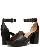 Naturalizer Pearlyn Leather Ankle Strap Platform Sandals