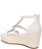 Naturalizer Serena Rhinestone Platform Espadrille Wedge Sandals