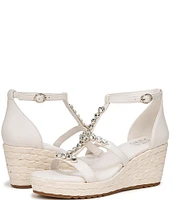 Naturalizer Serena Rhinestone Platform Espadrille Wedge Sandals