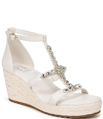 Naturalizer Serena Rhinestone Platform Espadrille Wedge Sandals