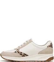 Naturalizer Shay Leather Leopard Detail Lace-Up Sneakers