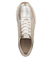 Naturalizer Shay Metallic Leather Lace-Up Sneakers