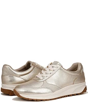 Naturalizer Shay Metallic Leather Lace-Up Sneakers