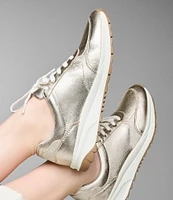 Naturalizer Shay Metallic Leather Lace-Up Sneakers